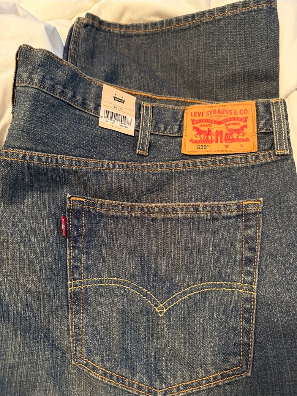 Levi's 559 Relaxed Straight Jeans in Indigo Blue big &tall size 48x29 NWT